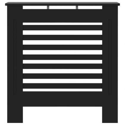 МДФ параван за радиатор, черен, 78 см