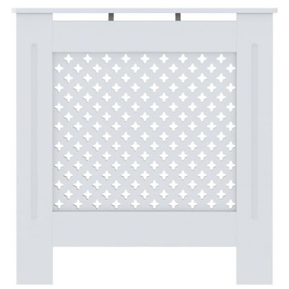 МДФ параван за радиатор, бял, 78 см