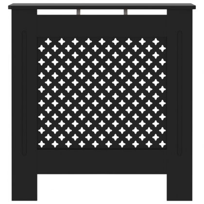 МДФ параван за радиатор, черен, 78 см