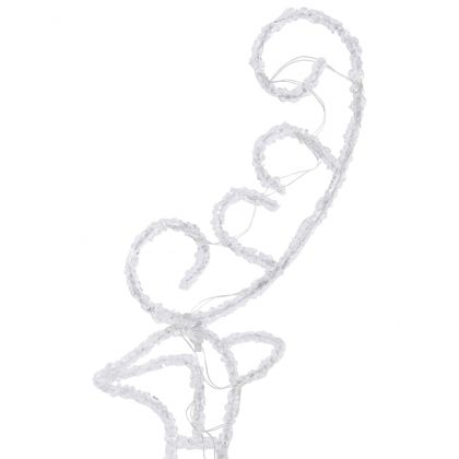 Акрилни летящи коледни елени с шейна, 260x21x87 см, синьо