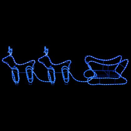 Коледна украса за открито северен елен с шейна 576 LED