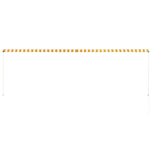 Сенник с падащо рамо, 400x150 см, жълто и бяло