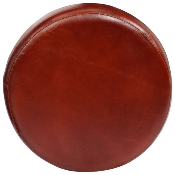 Бар столове, 2 бр, естествена кожа