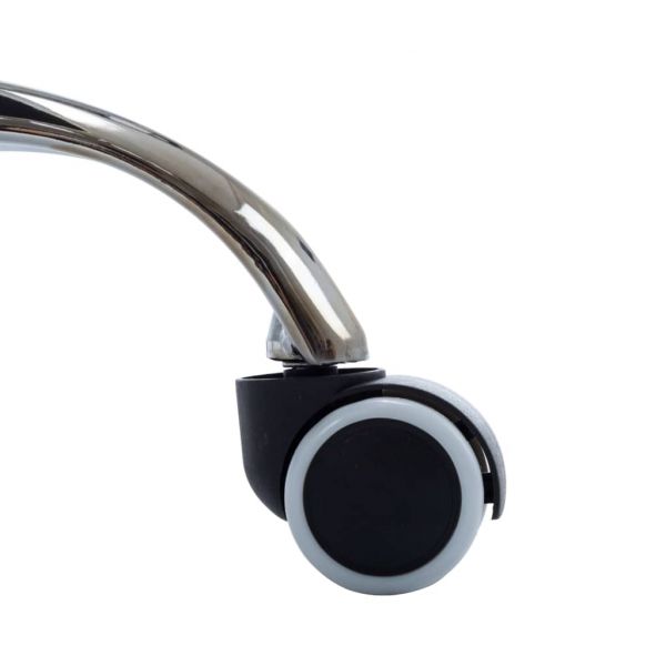 Въртящ офис стол, черен, изкуствена кожа