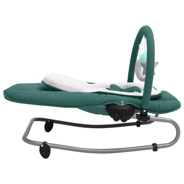 Бебешки шезлонг, зелен, стомана