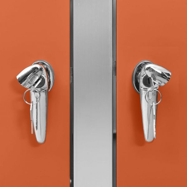 Троен навес за кофа за смет 207x77,5x112,5 см инокс