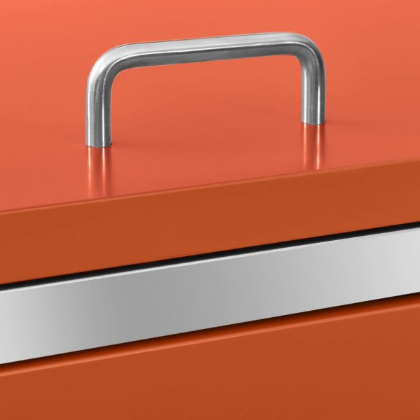 Троен навес за кофа за смет 207x77,5x112,5 см инокс