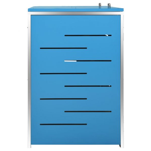 Двоен навес за кофа за смет 138x77,5x112,5 см инокс