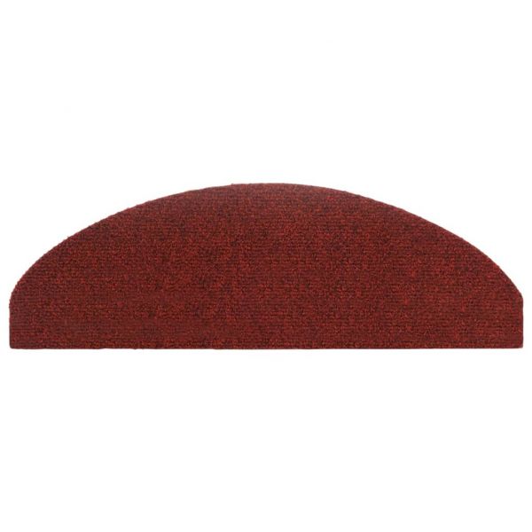 Изтривалки за стълби, самозалепващи се, 5 бр., 65x21x4 см, бордо червени, полукръгли, големи