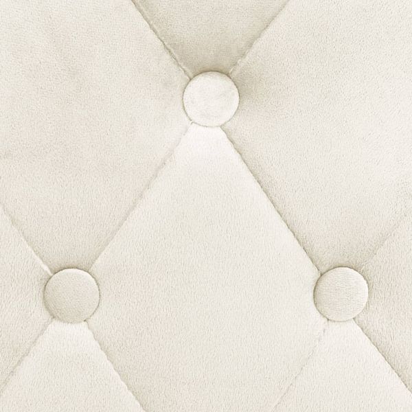 Бар табуретки, 2 бр, кремави, кадифе