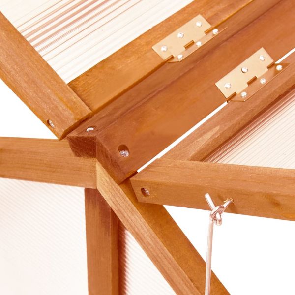 Оранжерия, kафяв, 114x80x50 см, чамово дърво