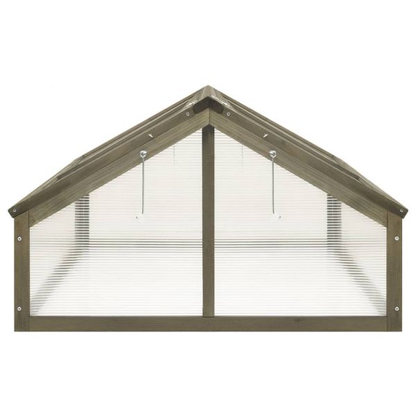 Оранжерия, сива, 114x80x50 см, чамово дърво