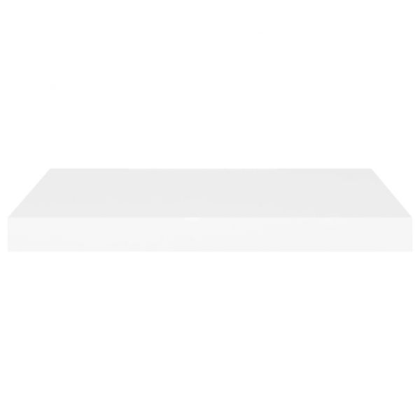 Окачен стенен рафт, бял, 60x23,5x3,8 см, МДФ