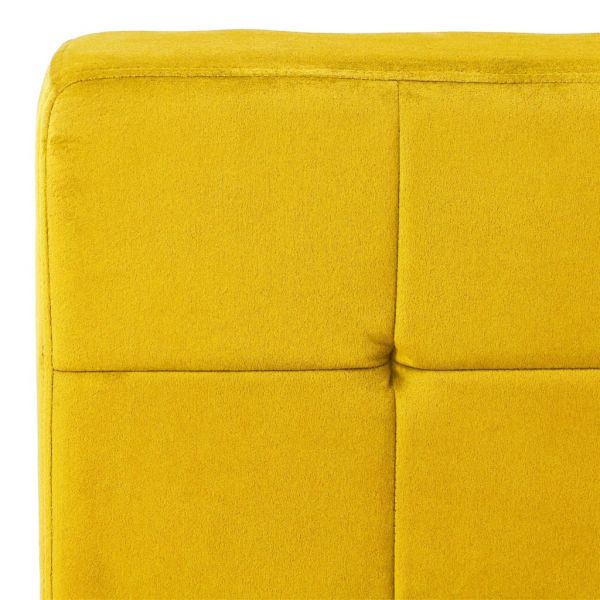 Стол за релаксация, 65x79x87 см, горчица жълто, кадифе