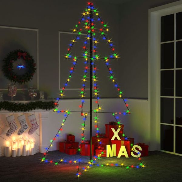 Коледна елха конус, 240 LED, за закрито и открито, 118x180 см