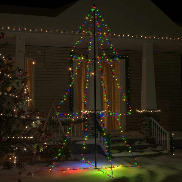 Коледна елха конус, 300 LED, за закрито и открито, 120x220 см