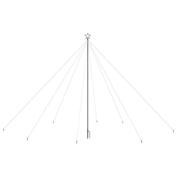 Светеща коледна елха закрито/открито 800 LED студено бяла 5 м