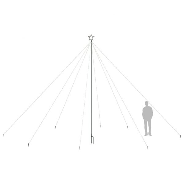 Светеща коледна елха закрито/открито 800 LED студено бяла 5 м