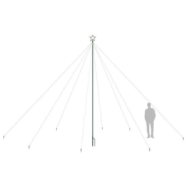 Светеща коледна елха за закрито и открито, 800 LED, цветна, 5 м