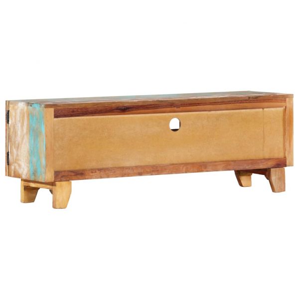 Ръчно резбован ТВ шкаф, 120x30x40 cм, регенерирано дърво масив