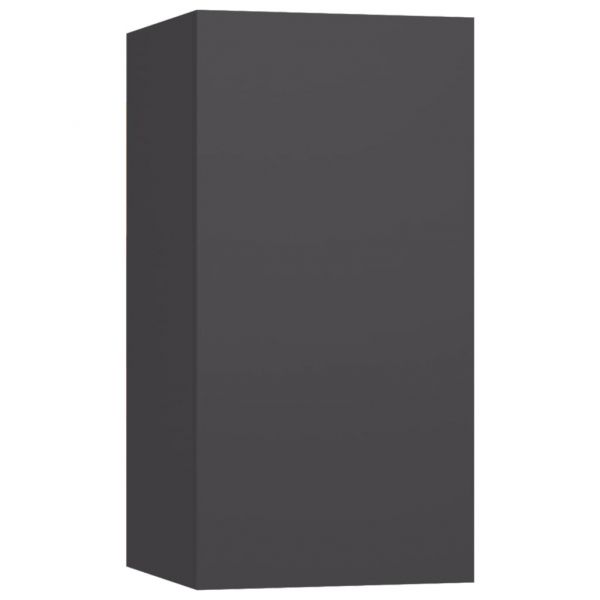 ТВ шкафове, 4 бр, сиви, 30,5x30x60 см, инженерно дърво