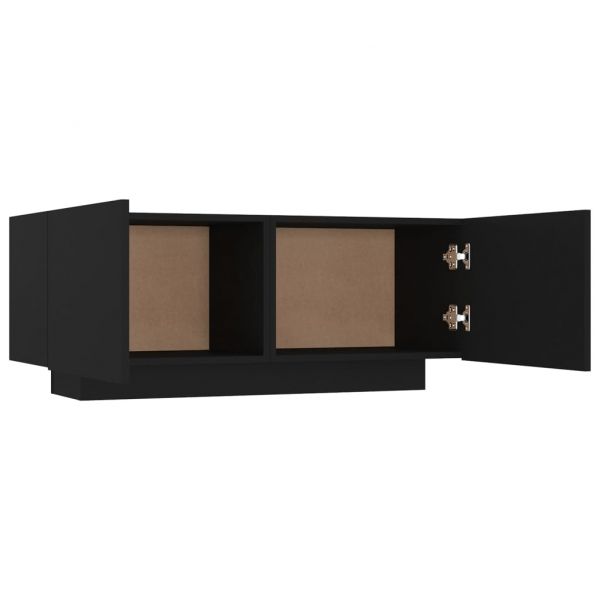 Нощно шкафче, черно, 100x35x40 см, инженерно дърво