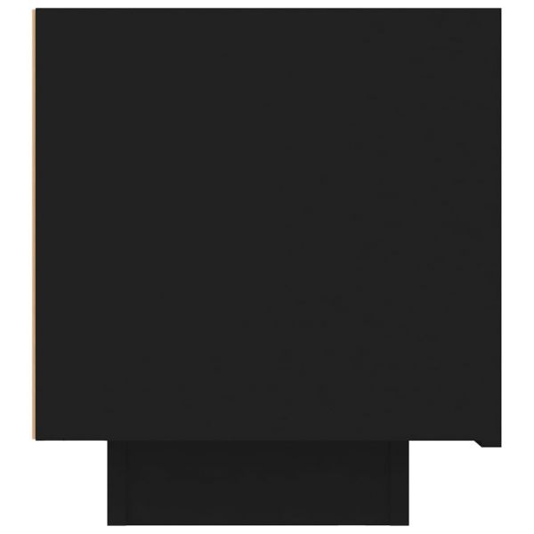 Нощно шкафче, черно, 100x35x40 см, инженерно дърво
