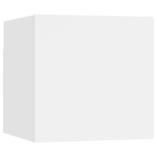 Комплект ТВ шкафове от 6 части, бял, инженерно дърво