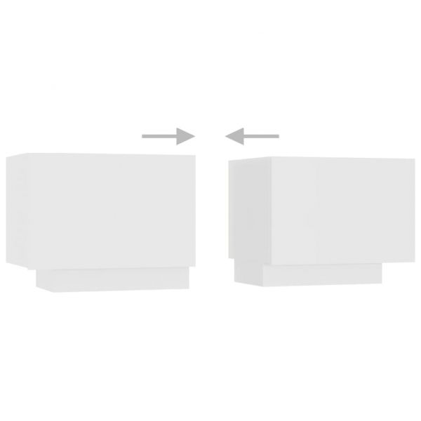 Нощно шкафче, бяло, 100x35x40 см, инженерно дърво