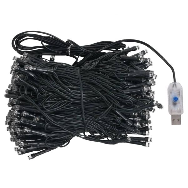 Комплект коледни топки 60 части с връх и 150 LED бяло и сиво