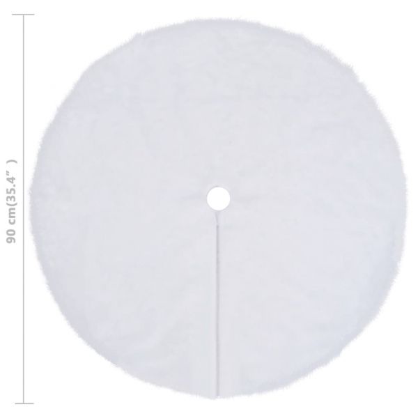 Коледна пола за елха, бяла, 90 см, изкуствена кожа