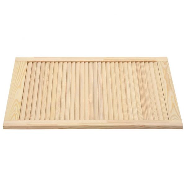 Врата за шкаф с решетен дизайн 69x39,4 см борово дърво масив