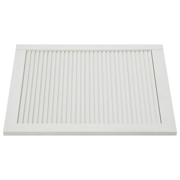 Врати за шкафове с решетен дизайн 4 бр бял 69x59,4 см бор масив