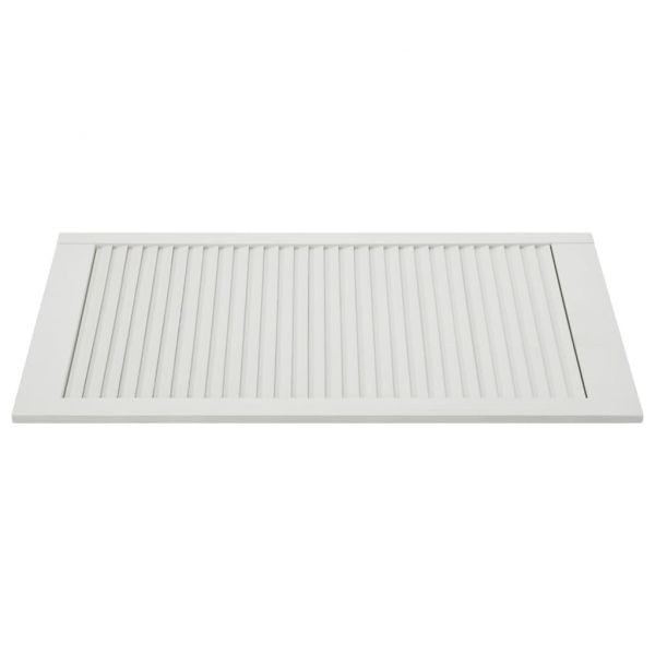 Врати за шкафове решетен дизайн 2 бр бял 99,3x39,4 см бор масив