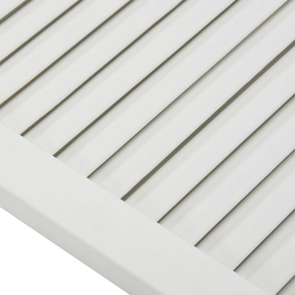 Врати за шкафове решетен дизайн 2 бр бял 99,3x39,4 см бор масив