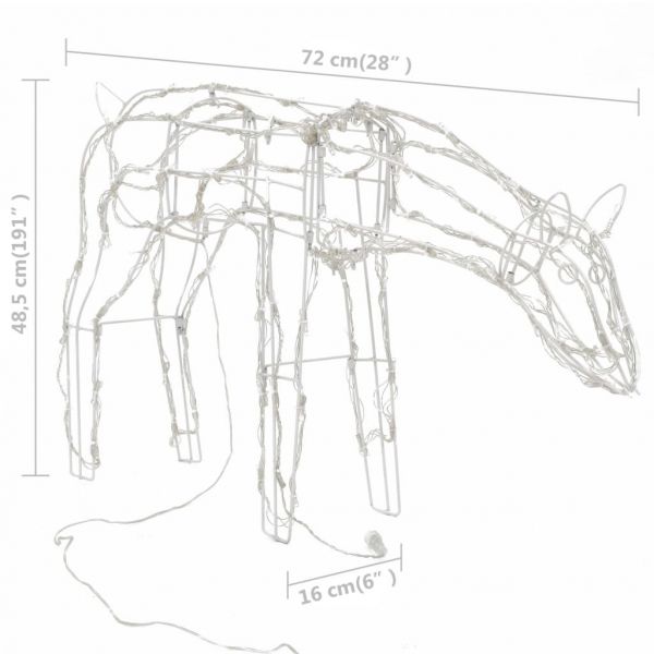 Коледна украса, 3 светещи елена, 229 LED лампички