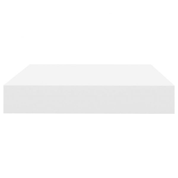 Окачени стенни рафтове, 2 бр, дъб и бял, 23x23,5x3,8 см, МДФ