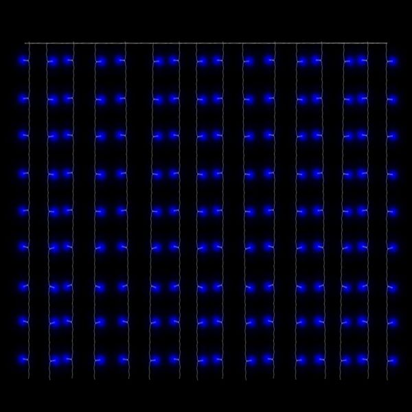 LED светеща завеса 3х3 м 300 LED синя 8 режима