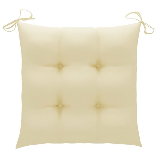 Сгъваеми градински столове, 8 бр, с възглавници, акация масив