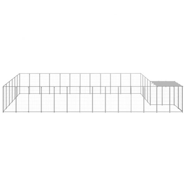 Клетка за кучета, сребриста, 22,99 м², стомана