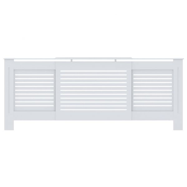 МДФ параван за радиатор, бял, 205 см