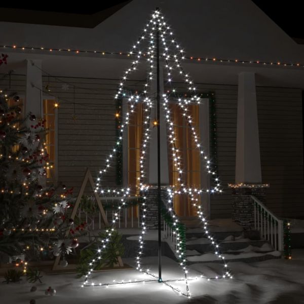 Коледна елха конус, 300 LED, за закрито и открито, 120x220 см