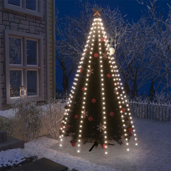 Коледни лампички за елха тип мрежа 300 LED студено бяло 300 см