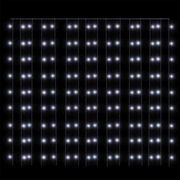 LED светеща завеса 3х3 м 300 LED студено бяло 8 режима