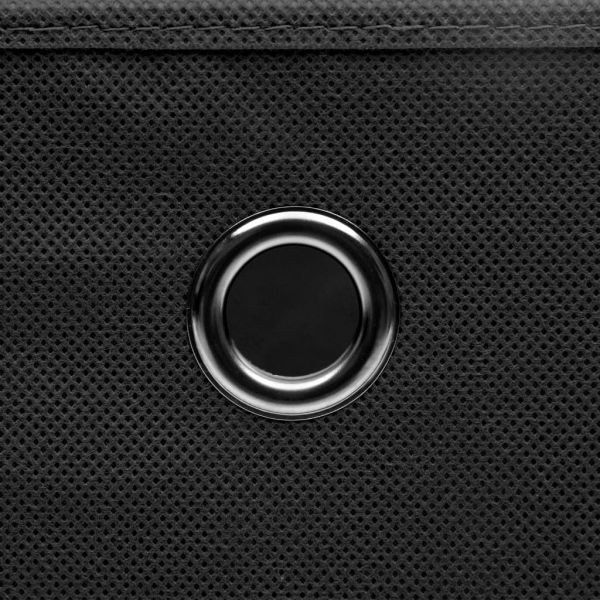 Кутии за съхранение с капаци 4 бр 28x28x28 см черни