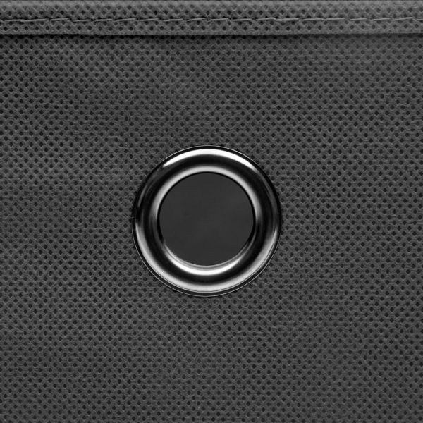 Кутии за съхранение с капаци 4 бр 28x28x28 см сиви