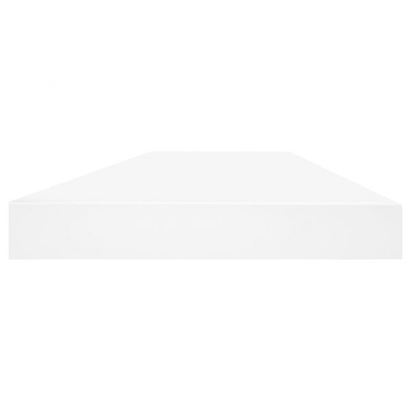 Окачен стенен рафт, дъб и бял, 60x23,5x3,8 см, МДФ