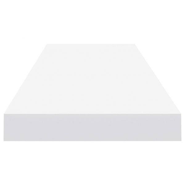 Окачен стенен рафт, бял, 90x23,5x3,8 см, МДФ