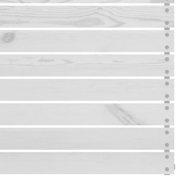 Градински лаундж комплект, 6 части, бял, бор масив