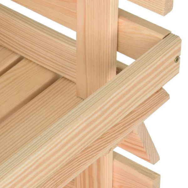 Количка за зеленчуци, 77x30x80 см, борово дърво масив